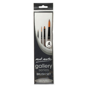 MM Gallery Series Brush Set Acrylic 4pc  BMHS0009