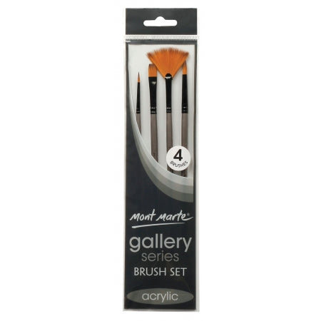 MM Gallery Series Brush Set Acrylic 4pc  BMHS0010