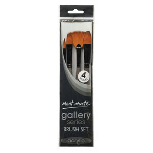MM Gallery Series Brush Set Acrylic 4pc  BMHS0013