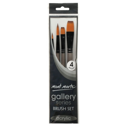 MM Gallery Series Brush Set Acrylic 4pc   BMHS0014