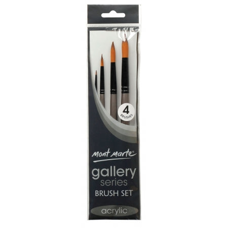MM Gallery Series Brush Set Acrylic 4pc   BMHS0015