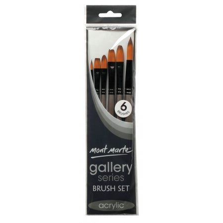 MM Gallery Series Brush Set Acrylic 6pc   BMHS0017