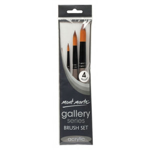 MM Gallery Series Brush Set Acrylic 4pc  BMHS0018