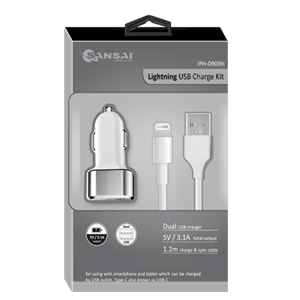 Lightning Cable + Car Charger  IPH-0909H