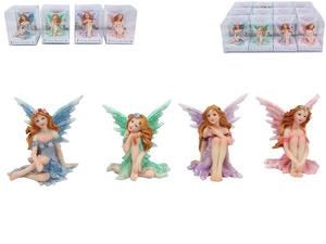 8CM SITTING FAIRY WITH GLITTER. FAIRYPDQ