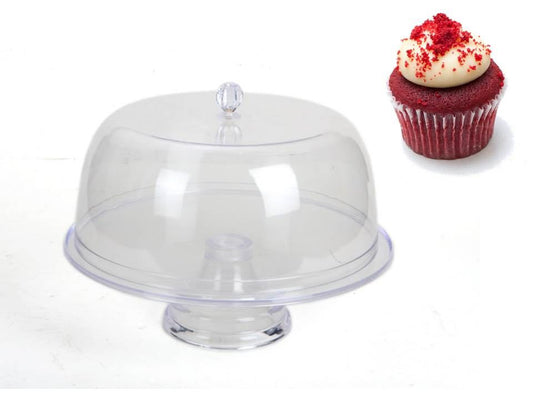 ACRYLIC CAKE DISPLAY STAND WITH COVER 34X23CM. KIT21799