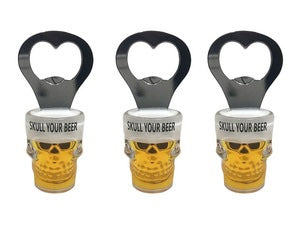 ACRYLIC SKULL YOUR BEER MAGNETS WITH BOTTLE OPENER. MAGBOSK