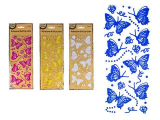 GLITTER BUTTERFLY STICKERS   CRAFT 207398