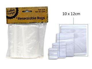 PK/50 RESEALABLE BAGS  CRAFT 207831