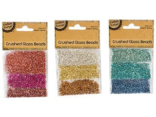 CRUSHED GLASS 7G BEADS  CRAFT 257546