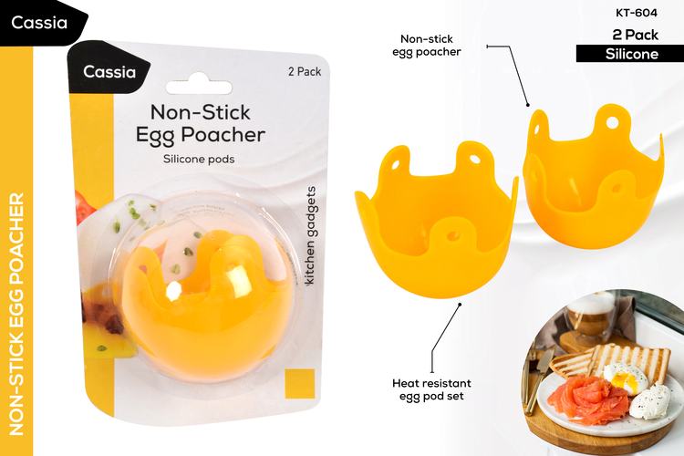 2pce Silicone Egg Poachers .KT-604