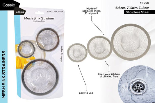 3pce Mesh Sink Strainers-11.3/7.10/5.6cm  KT-766