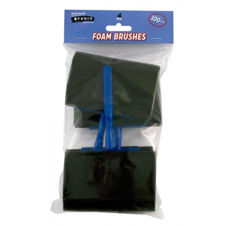 MM Foam Hobby Brush 100mm 4pc Poly Bag    MACR0024