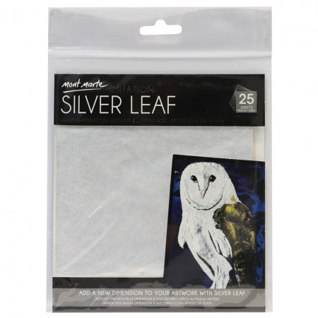 MM Imitation Silver Leaf 14x14cm 25 sheets    MAXX0021