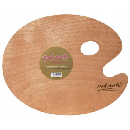 MM Traditional Oval Wood Palette 30x38cm   MCG0009