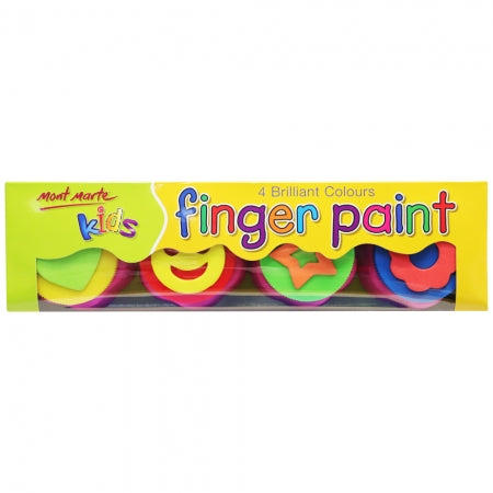 MM Kids Finger Paints 4pc w/stamp  MMKC0003