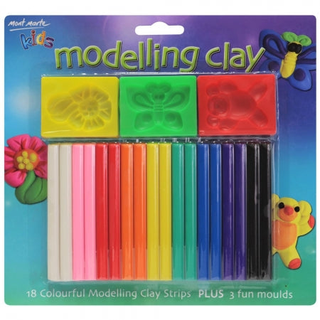 MM Kids Modelling Clay Set w/Moulds 21pc