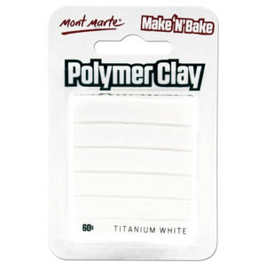MM Make n Bake Polymer Clay 60g - Titanium White. MMSP600
