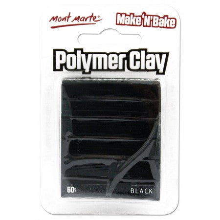 MM Make n Bake Polymer Clay 60g - Black.MMSP6005