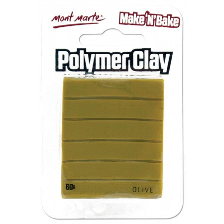 MM Make n Bake Polymer Clay 60g - Olive.MMSP6006