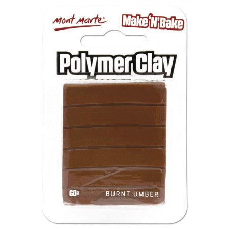 MM Make n Bake Polymer Clay 60g - Burnt Umber.MMSP6008