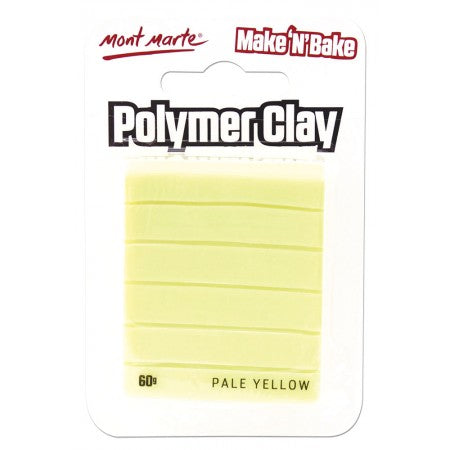 MM Make n Bake Polymer Clay 60g - Pale Yellow.MMSP6016