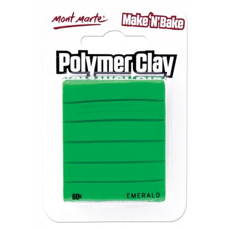 MM Make n Bake Polymer Clay 60g - Emerald.MMSP6021