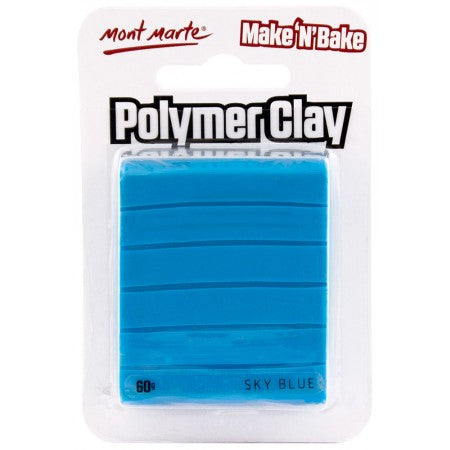 Mont Marte Make N Bake Polymer Clay 60g - Periwinkle Blue