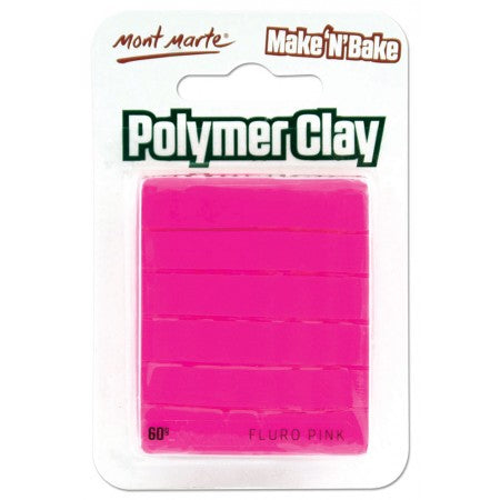 MM Make n Bake Polymer Clay 60g - Fluro Pink.MMSP6042