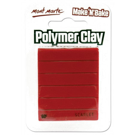 MM Make n Bake Polymer Clay 60g - Scarlet.MMSP6050