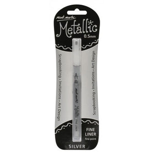MM Metallic Marker Fine Liner - Silver   MPN0049