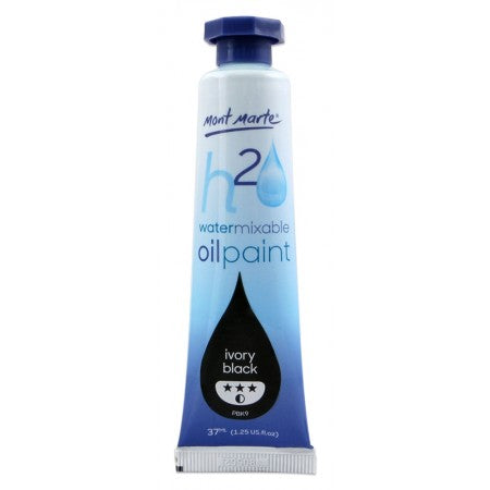MM Water Mixable Oil Paint 37ml - Ivory Black.MPOW0042