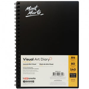 MM Visual Art Diary Black 140gsm A4 80page  MSB0022