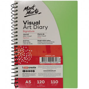 MM Visual Art Diary PP Coloured Cover A5