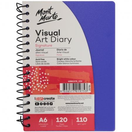 MM Visual Art Diary PP Coloured Cover A6.MSB0078