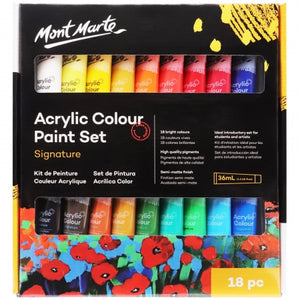 MM Acrylic Colour Paint Set 18pc x 36ml  MSCH1836