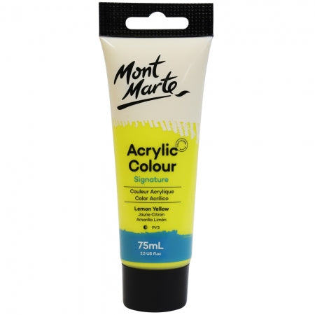 MM Acrylic Colour Paint 75ml - Lemon Yellow  .  MSCH7502