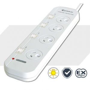 4 Outlet Individually Switched Powerboard  PAD-054SW