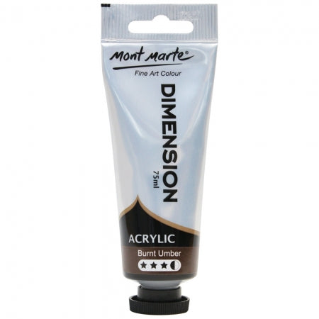 MM Dimension Acrylic 75mls - Burnt Umber    PMDA0036