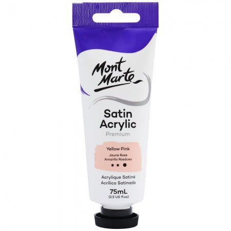 MM Satin Acrylic 75ml - Yellow Pink . PMSA7505