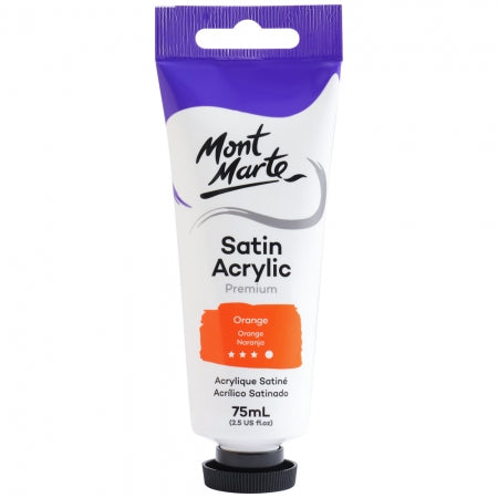 MM Satin Acrylic 75ml - Orange. PMSA7506
