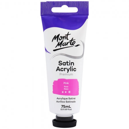 MM Satin Acrylic 75ml - Pink. PMSA7512