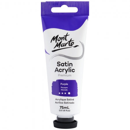 MM Satin Acrylic 75ml - Purple. PMSA7513