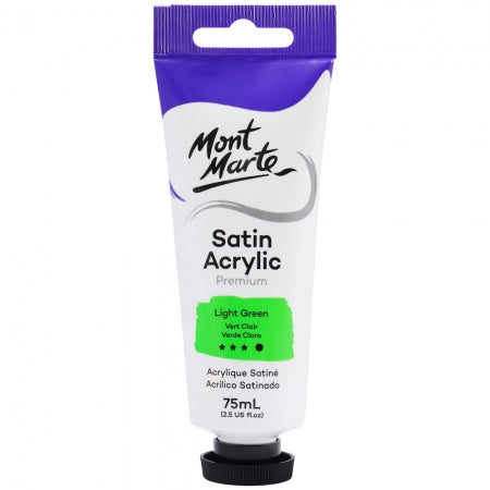 MM Satin Acrylic 75ml - Light Green . PMSA7521