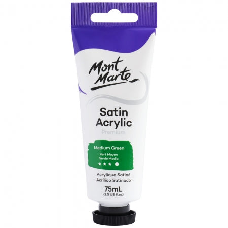 MM Satin Acrylic 75ml - Medium Green .PMSA7523