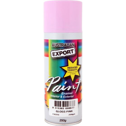 Export Aerosol Spray Paint - Enamel, Gloss Pink, 250g EX223