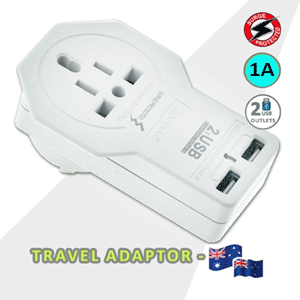 World Travel Adaptor + USB  STV-802USB