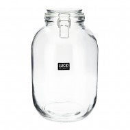 GLSCANISTERW/ZCLIP4000ML16.6X27.3CM GLASS JAR   GJ116775-1