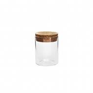 GLASS JAR W/CORK LID6.5X8.8CMH  GJ79841