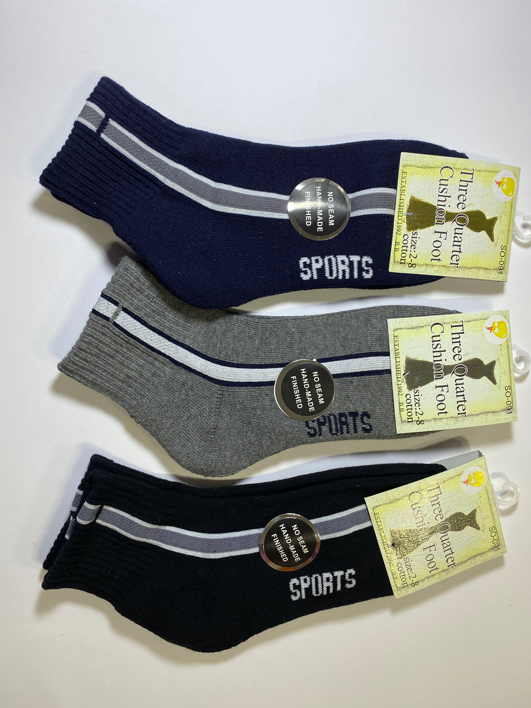Lady Sport Cotton Socks  Size:2-8. SO-091